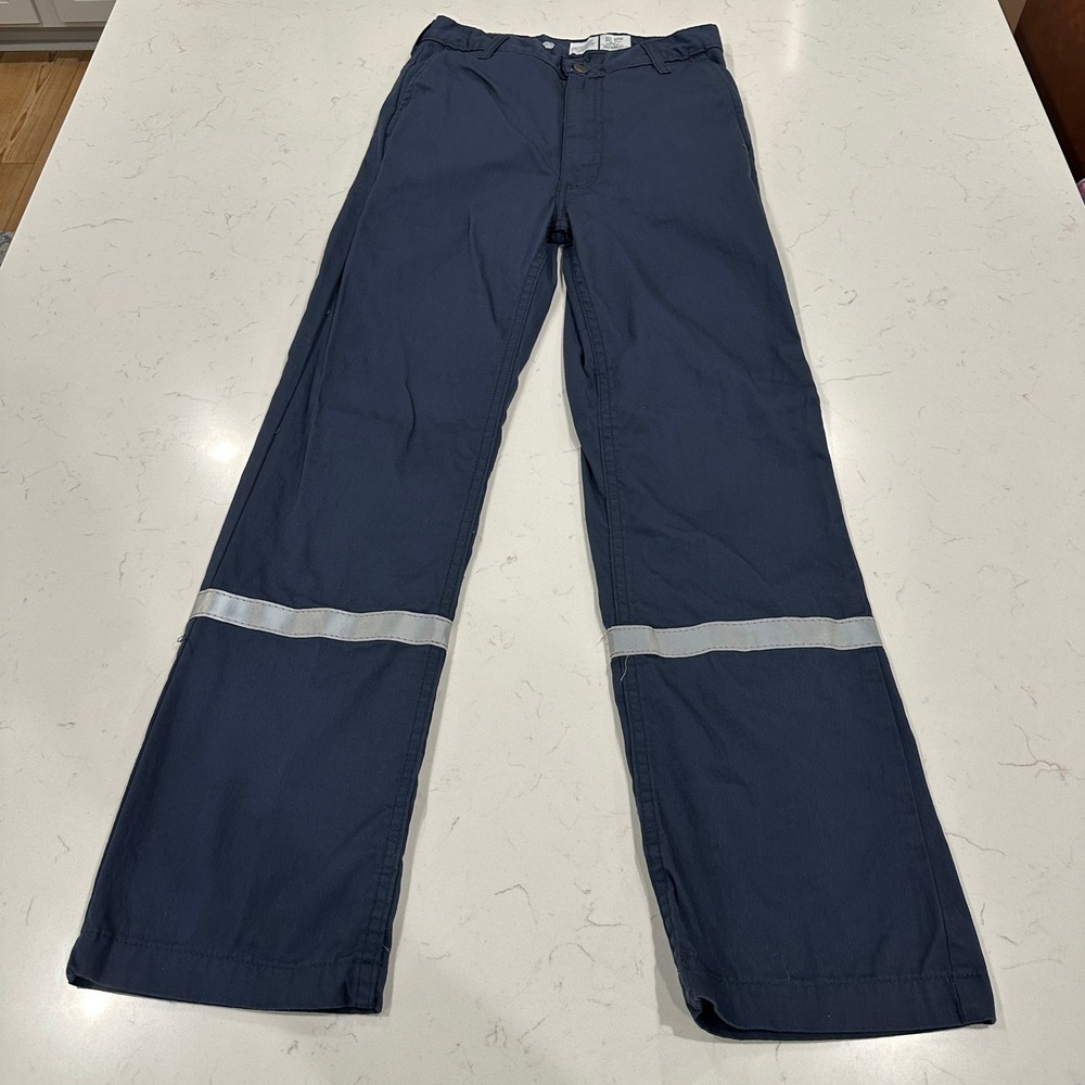 Lapco FR Flame Resistant Reflective Work Pants Navy Blue Chino Trousers 28x30
